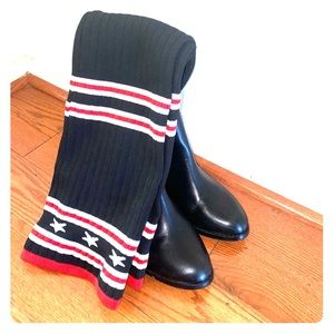 Star & Stripe Flat Thigh High Boot